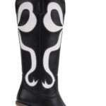 Western Boots With Bow Detail Black