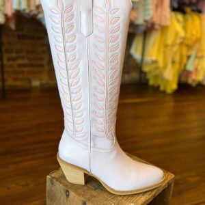 Western Inspired Boots with Cutout Accents Lilac