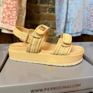 Woven Platform Sandals Natural