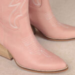Indy Western Embroidered Boots Pink